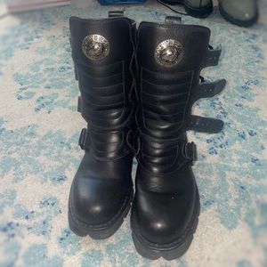 New Rock leather moto boots